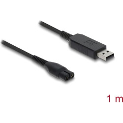 Delock USB Charging Cable 4.3 V for Electric Shavers compatible with Philips OneBlade 360 Face + Body - shaver charger replacement cable 1 m