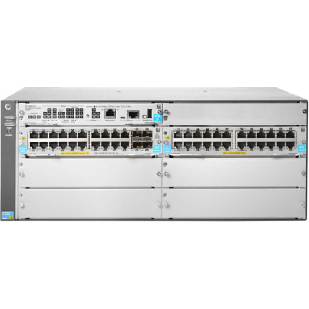 Hewlett-Packard Enterprise Hewlett Packard Enterprise 5406R 44GT PoE+ & 4-port SFP+ (No PSU) v3 zl2 Managed network switch L3 Gigabit Ethernet (10/100/1000) Power over Ethernet (PoE) 4U Grey