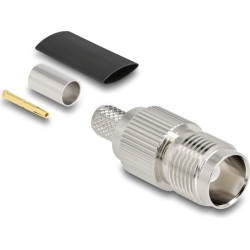 Delock TNC jack for crimping RG-59 with matching shrink tube