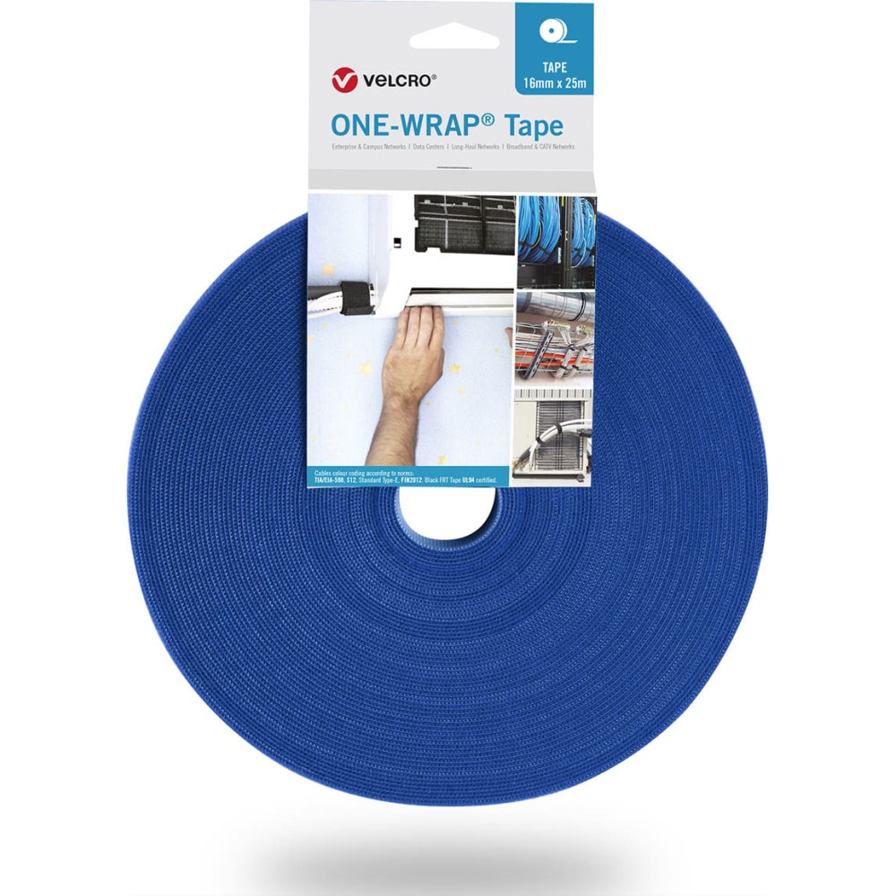 Velcro &reg; One Wrap&reg; Band 50 mm breit, blau, 25 m