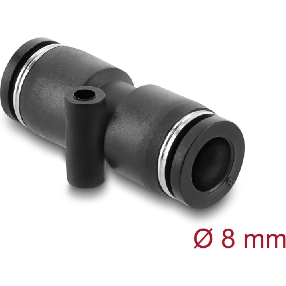 Delock Pneumatic Connector 8 mm with mounting hole straight
