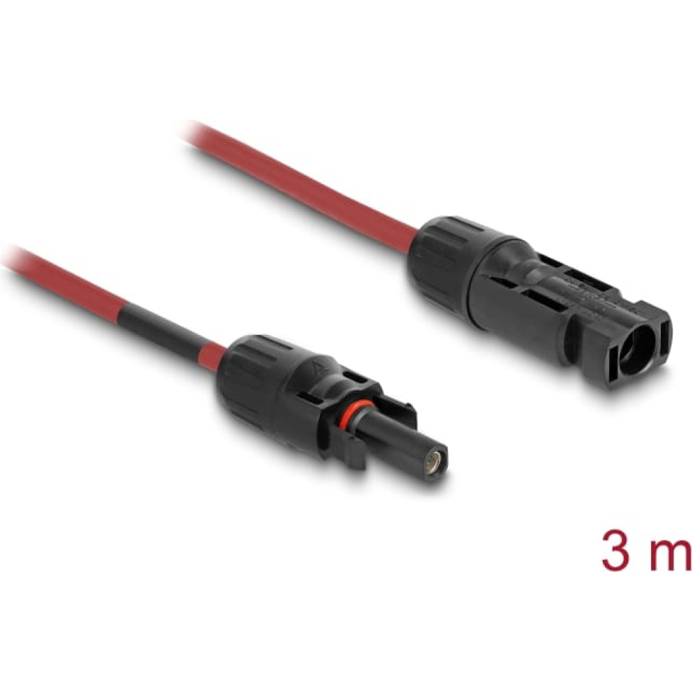 Delock DL4 Solar Cable 4 mm&sup2; male to female 3 m red