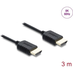 Delock Coaxial High Speed HDMI cable 8K 60 Hz 48 Gbps with braided coating 3 m