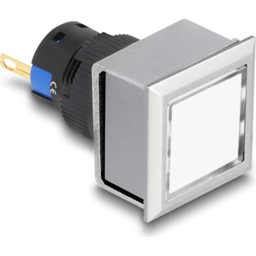 Delock 16 mm Plastic Indicator Light wei&szlig; / solder connection / square
