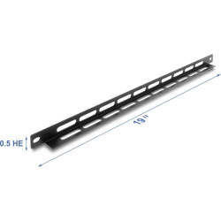 Delock 19&Prime; 0.5U L-shaped panel 22 mm with cable tie fastening black