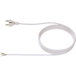 Bachmann supply cable H03VV-F 3G0.75 1.5m, white, individually packed, white, 1.5 m