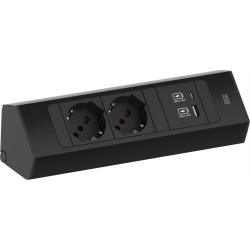 Bachmann CASIA2 2xP40 1xUSB A/C 22W, 2,0m AEH, RAL9005, Italia