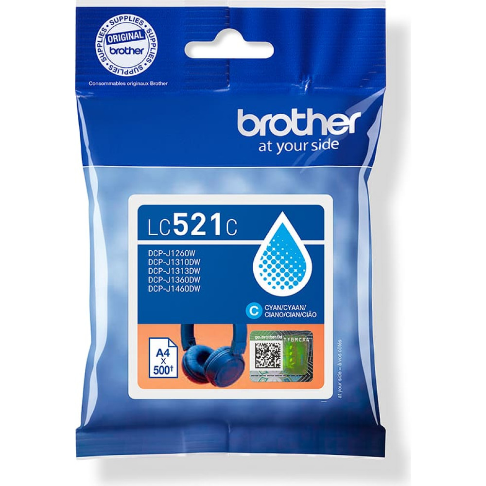 Brother LC521C tintes kārtridžs 1 pcs Oriģināls Tirkīzzils
