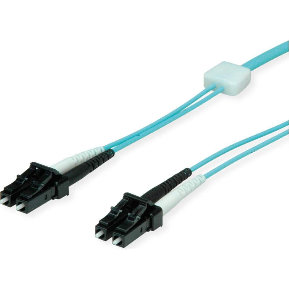 Easylan Patch cables LED-Duplex 50/125&micro;m OM3, LC/LC, turquoise, 7.5 m