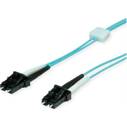 Easylan Patch cables LED-Duplex 50/125&micro;m OM3, LC/LC, turquoise, 7.5 m