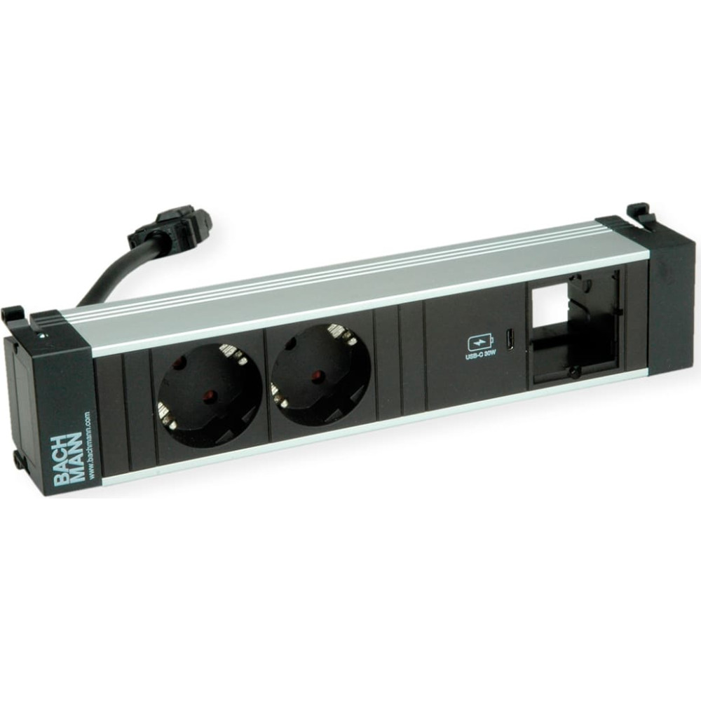Bachmann POWER FRAME M 2xCEE7/3, 1xUSB C 30W 1xCM 0.2m GST18