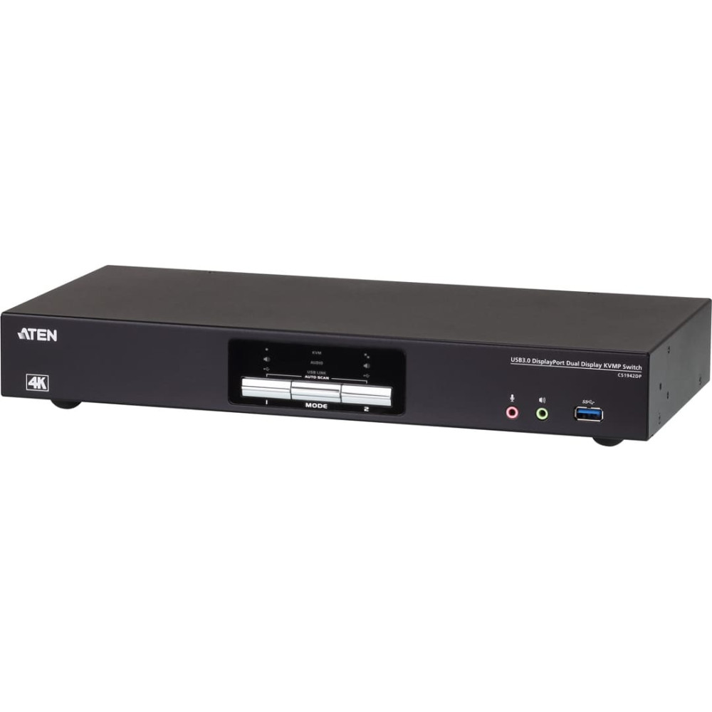 Aten CS1942DP 2-Port USB 3.0 4K DisplayPort Dual Display KVMP&trade; Switch, DUAL View