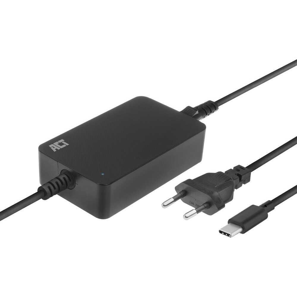 Laptop charger with USB-C, PD65W, ACT