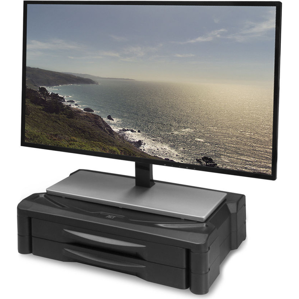 ACT MONITOR RISER WIDE, 2X DRAWER