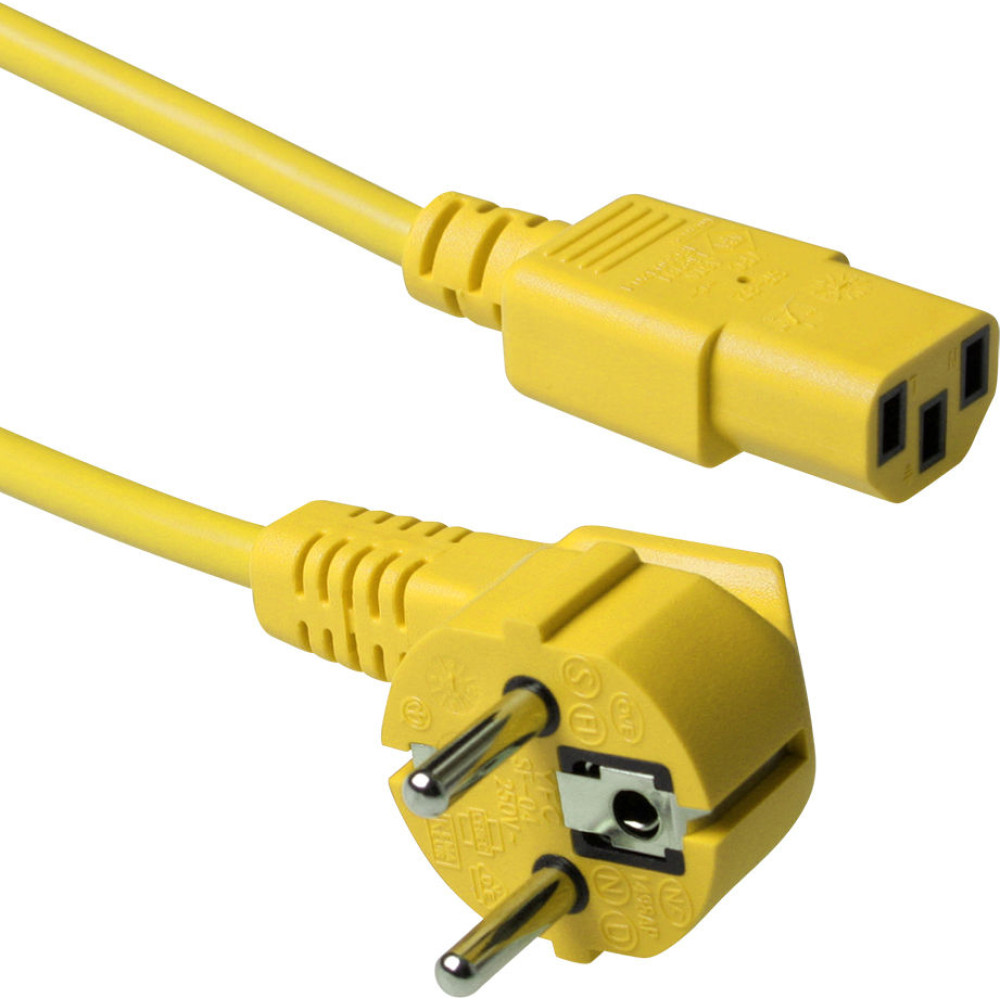 ACT POWERCORD SCHUKO-C13 YL  1.80M