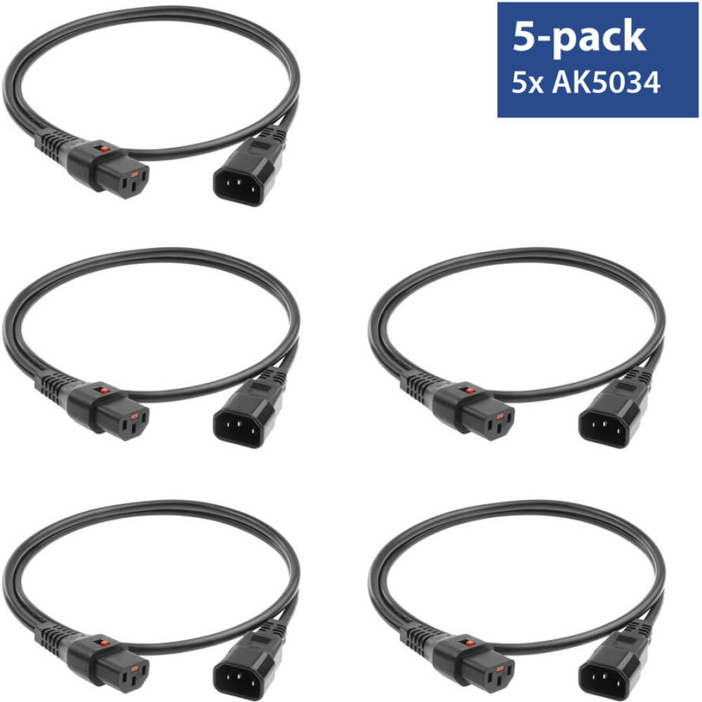 ACT PWRCORD C13 LOCK - C14 2M 5PCS