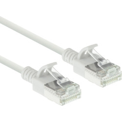 ACT CAT6A U/FTP SLIMLINE WH 0.15M