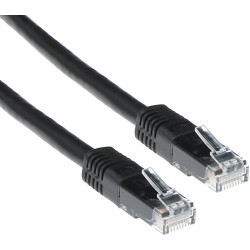 ACT CAT6A U/UTP LSZH BLACK   1.00M