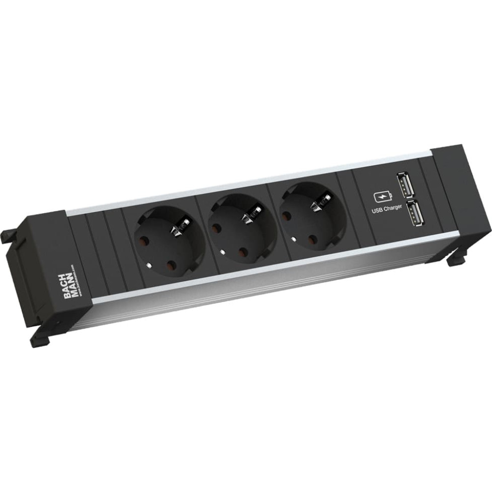 Bachmann POWER FRAME Medium 3x earthing contact 1xUSB Charger