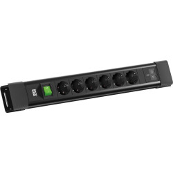 Bachmann CONNECTUS 6xCEE7/3 1xSwitch, 1xUSB C/C 45W L=2.0m CEE7/7 black