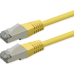 Roline S/FTP (PiMF) Patch Cord, Cat.6 (Class E), PoE, yellow, 1.5 m