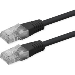 Roline UTP Patch Cord, Cat.6 (Class E), PoE, black, 1.5 m