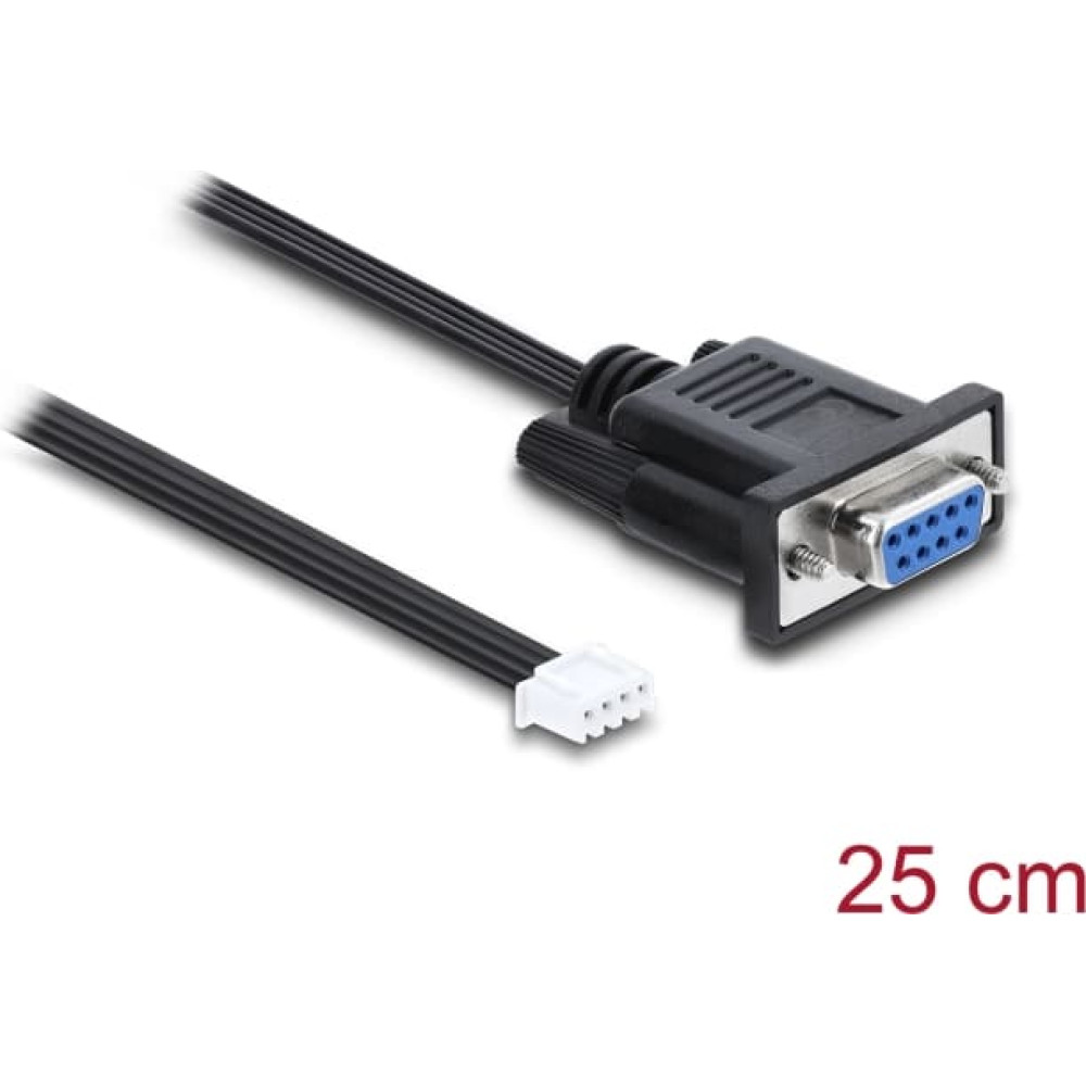 Delock Serial RS-232 Connection Cable D-Sub 9 female to JST XH 4 pin header female 25 cm