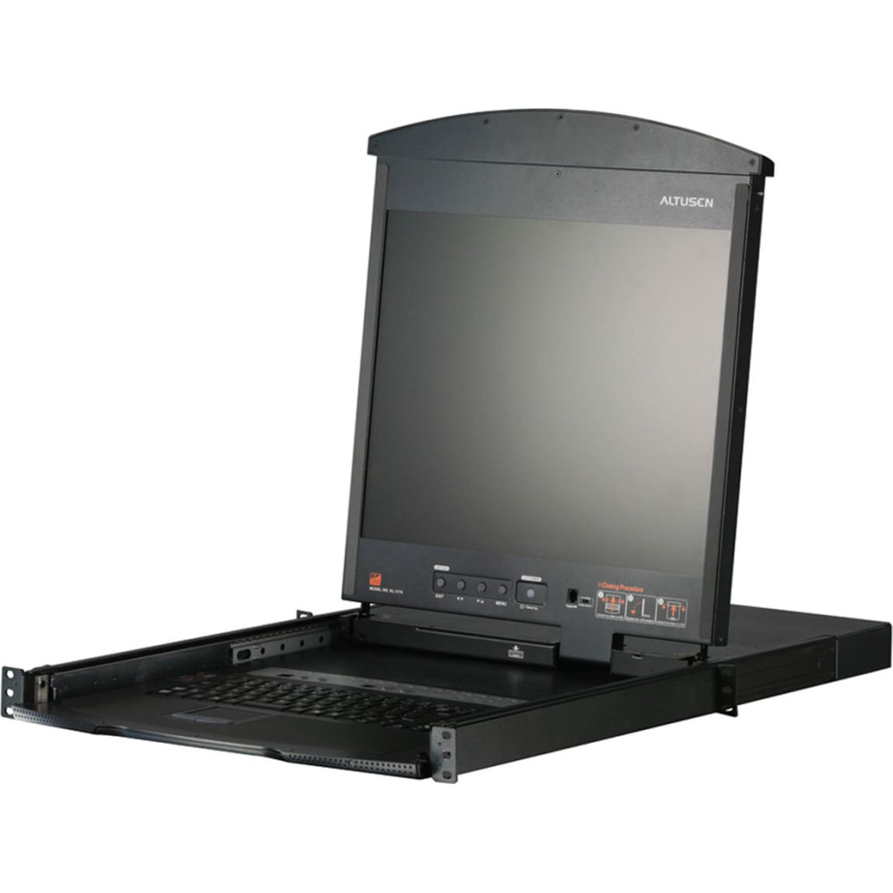 Aten KL1516AM KVM-Switch, 43cm TFT, VGA, PS/2-USB over cat 5, 16 Port, DE-Layout
