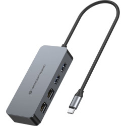 Conceptronic ABBY24G dokstacija Vadu USB 3.2 Gen 1 (3.1 Gen 1) Type-C Pelēks
