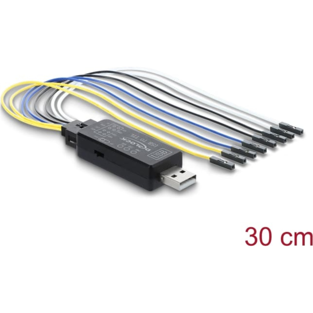 Delock UART Converter USB 2.0 to TTL 3.3 V / TTL 5 V pin header with connection cable 30 cm