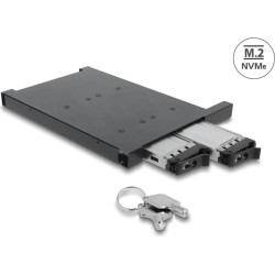 Delock Mobile Rack for 2 x M.2 NMVe SSD with SFF-8654 connector for 12.7 mm Slim ODD Bay