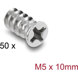 Delock Fan Screw M5 x 10 mm 50 pcs silver