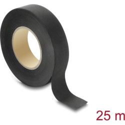 Delock Cloth Adhesive Tape 25 m x 19 mm tearable self-adhesive black