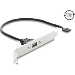Delock USB 2.0 Slot Bracket with 1 x EASY USB Type-A Port