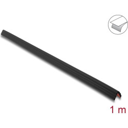 Delock PVC Edge Protector self-adhesive ribbed 40 x 40 mm &ndash; 1 m length black