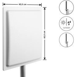 Navilock Air Navigation Antenna N jack 13 dBi directional wall and pole mounting outdoor white