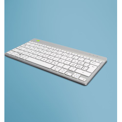 R-Go Tools Compact Break tastatūra Birojs Bluetooth sistēma QWERTZ Swiss Balts