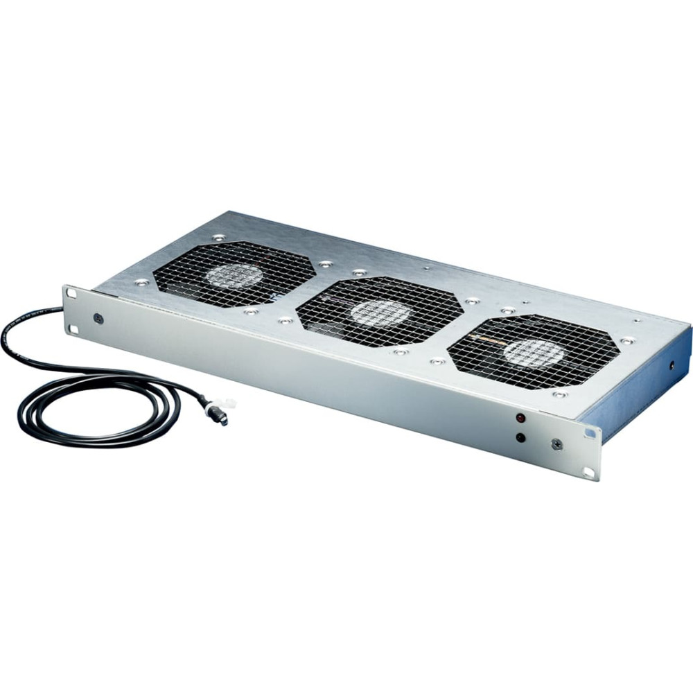 Schroff 19'' Fan Unit, 1 U, Speed Control and Monitoring, 3 Fans, 24 VDC, Speed-controlled and function-monitored