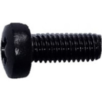 Schroff Panhead Screw, Pozidrive, M6x16, St, Zinc?Plated, Black, 100 Pieces