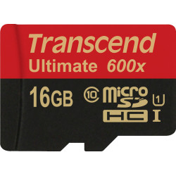 Transcend SD microSD Card  16GB Transcend SDHC UHS1 600x w/Adap.