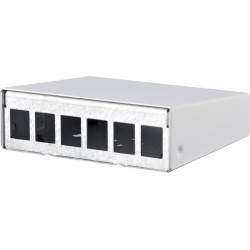Metz Connect Keystone AP-Gehäuse 6 Port reinweiß RAL9010