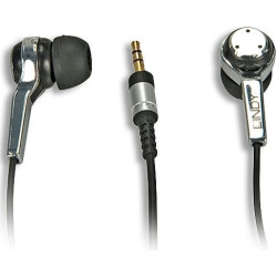 Lindy Earphone, Black - With small 2.5mm connector, i.e. for many smartphones