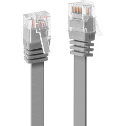 Lindy 2m Cat.6 U/UTP Flat Network Cable, Grey