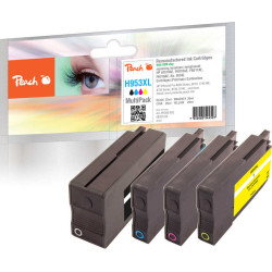 Peach PI300-932 tintes kārtridžs 4 pcs Saderība Augsta (XL) produktivitāte Melns, Tirkīzzils, Fuksīns, Dzeltens