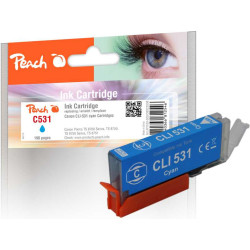 Peach PI100-500 tintes kārtridžs 1 pcs Saderība Standarta produktivitāte Tirkīzzils
