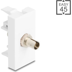 Delock Easy 45 Module ST Simplex female to ST Simplex female white