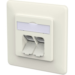 Metz Connect E-DAT C6A IDC Dose, 2 Port, UP, reinweiß