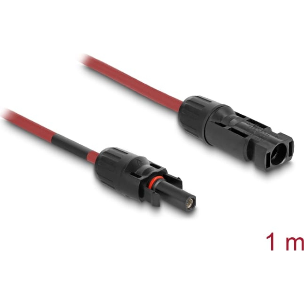 Delock DL4 Solar Cable 4 mm&sup2; male to female 1 m red