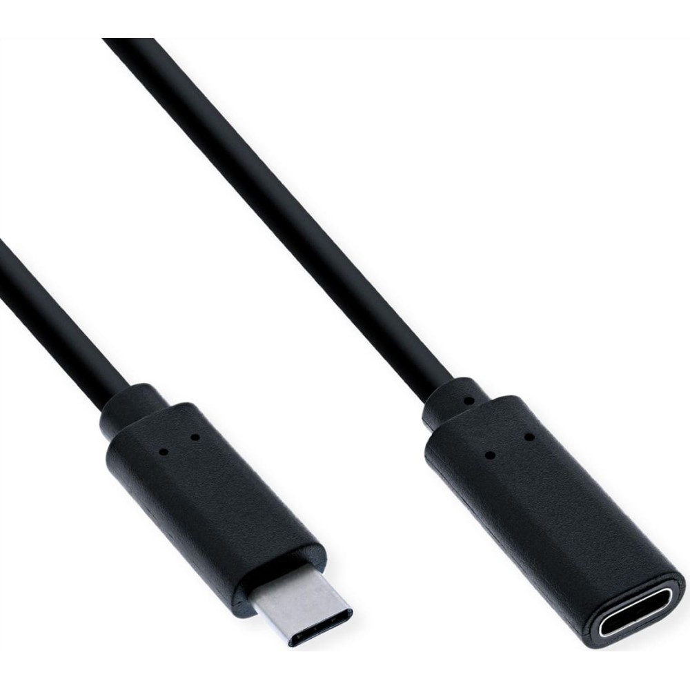Value Type C Video Extension Cable, USB-C (DP Alt Mode), C-C, M/F, black, 1.5 m