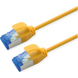 Roline S/FTP Patch Cord Cat.6A / Class EA, LSOH, Slim, PoE, yellow, 2 m